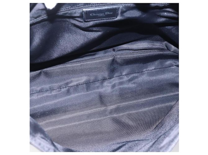 Borsa a Spalla in Tela Trotter Christian Dior Nera Argento Auth bs30270 Nero - vista 16
