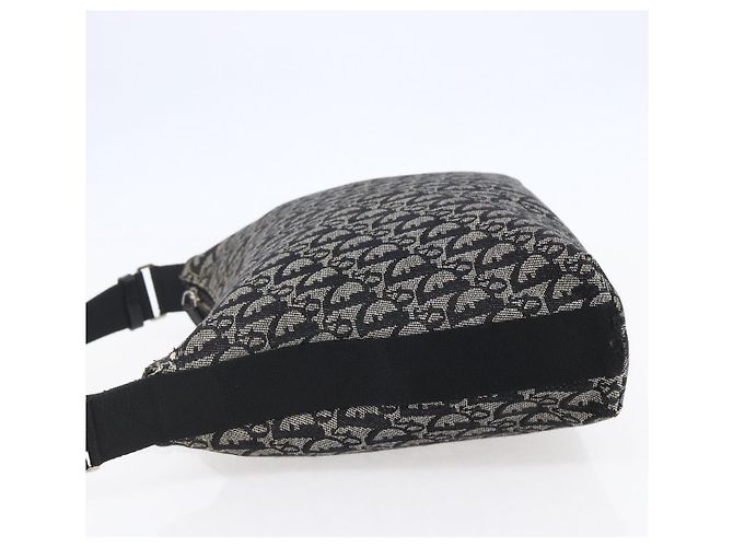 Borsa a Spalla in Tela Trotter Christian Dior Nera Argento Auth bs30270 Nero - vista 4