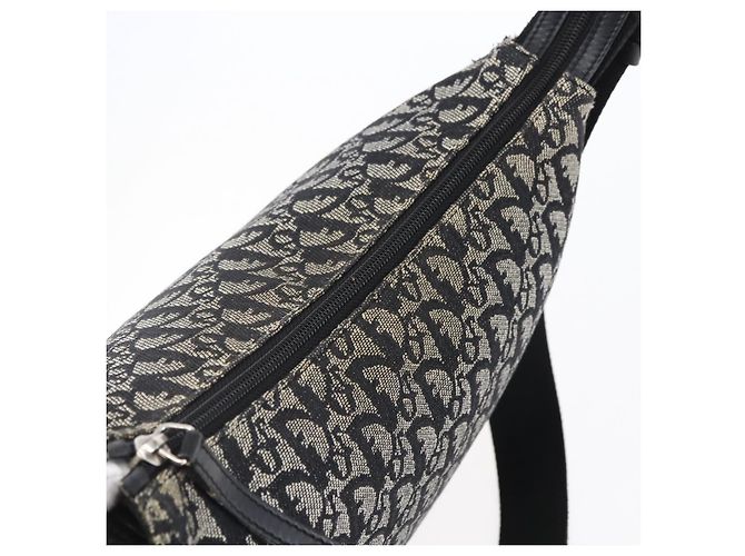 Borsa a Spalla in Tela Trotter Christian Dior Nera Argento Auth bs30270 Nero - vista 6