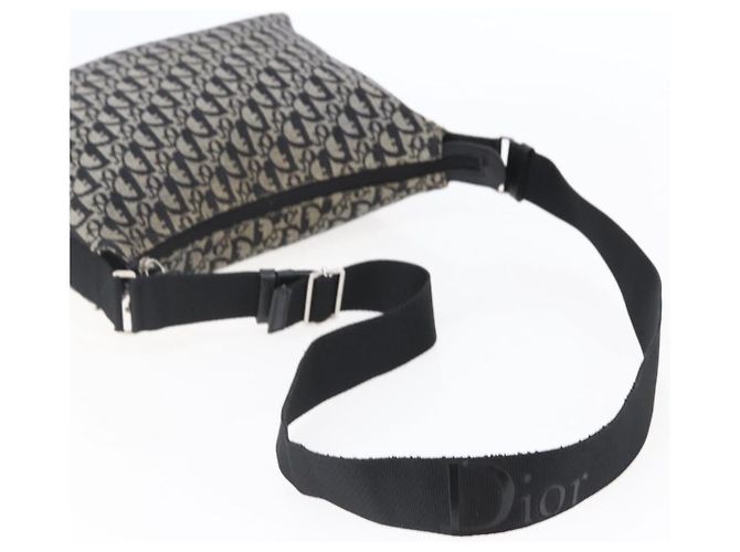 Borsa a Spalla in Tela Trotter Christian Dior Nera Argento Auth bs30270 Nero - vista 7