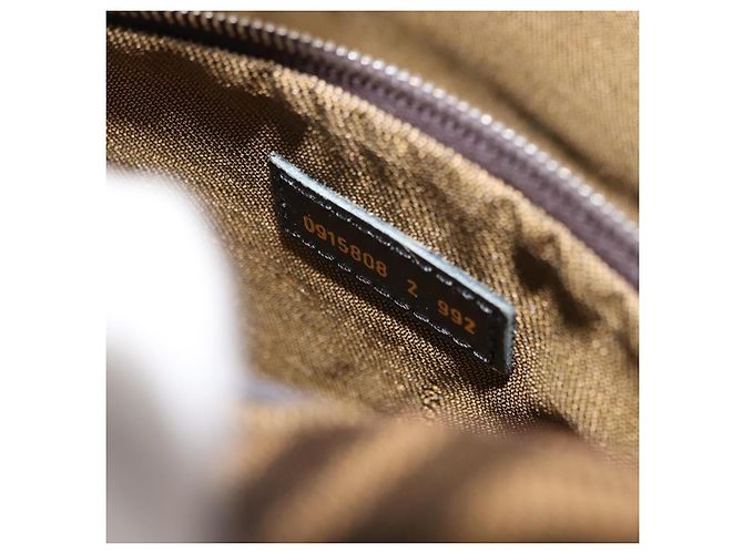 FENDI Borsa Tote Mamma Baguette in Tela Zucca Nera Argento Marrone Auth 145493 Nero - vista 12