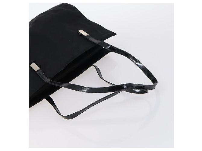 Borsa a Spalla GUCCI in Nylon Pelle Smaltata 5Set Nero Marrone Kaki Auth bs29701 Cachi - vista 10