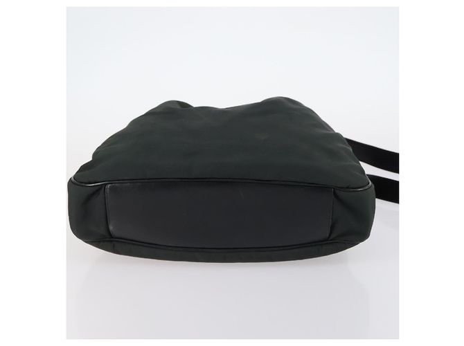 Borsa a Spalla GUCCI in Nylon Pelle Smaltata 5Set Nero Marrone Kaki Auth bs29701 Cachi - vista 21