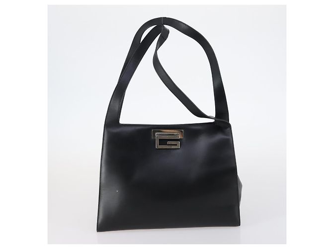 Borsa a Spalla GUCCI in Nylon Pelle Smaltata 5Set Nero Marrone Kaki Auth bs29701 Cachi - vista 28