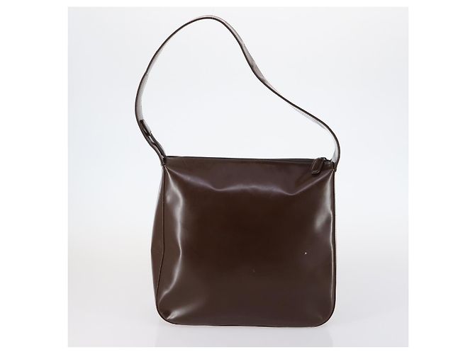 Borsa a Spalla GUCCI in Nylon Pelle Smaltata 5Set Nero Marrone Kaki Auth bs29701 Cachi - vista 3
