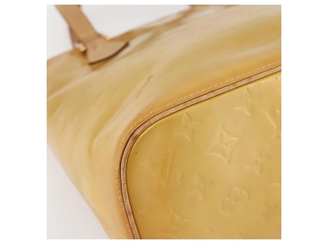 LOUIS VUITTON Borsa a Mano Monogram Vernis Houston Beige M91004 LV Auth 145003 - vista 14