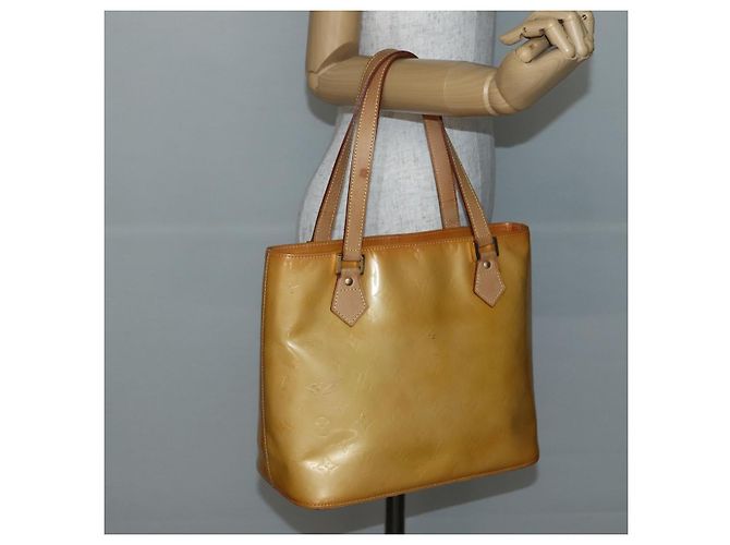 LOUIS VUITTON Borsa a Mano Monogram Vernis Houston Beige M91004 LV Auth 145003 - vista 22