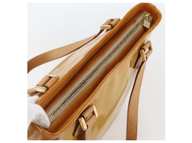 LOUIS VUITTON Borsa a Mano Monogram Vernis Houston Beige M91004 LV Auth 145003 - vista 6