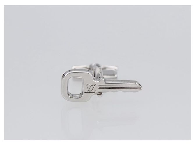 LOUIS VUITTON Gemelli Cufflinks Cuffs metallo M65043 LV Auth 145321 Argento - vista 16