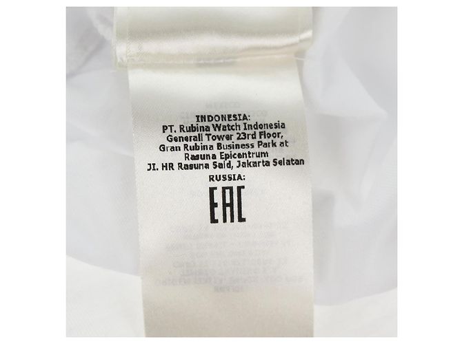 Fendi Camicia a maniche corte in cotone bianca Auth am9149M Bianco - vista 17