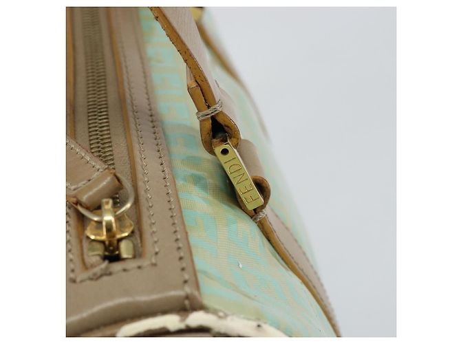 Sac à main en toile Zucchino FENDI or vert clair Auth 144431 Doré - vue 10