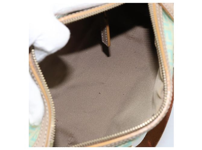 Sac à main en toile Zucchino FENDI or vert clair Auth 144431 Doré - vue 11