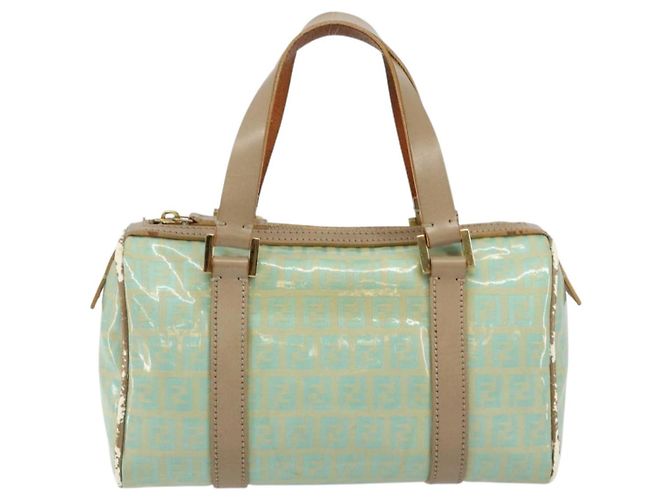 Sac à main en toile Zucchino FENDI or vert clair Auth 144431 Doré - vue 13