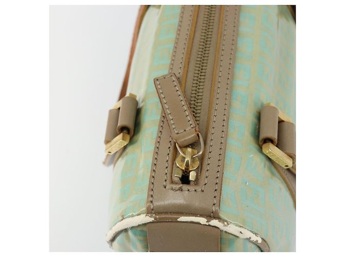 Sac à main en toile Zucchino FENDI or vert clair Auth 144431 Doré - vue 17