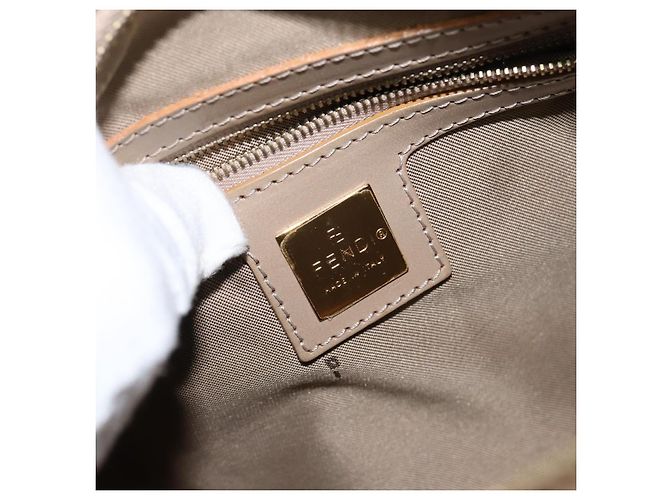 Sac à main en toile Zucchino FENDI or vert clair Auth 144431 Doré - vue 18