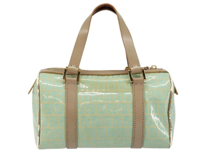 Sac à main en toile Zucchino FENDI or vert clair Auth 144431 Doré - vue 2