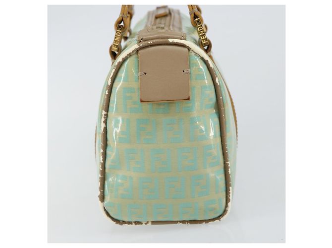 Sac à main en toile Zucchino FENDI or vert clair Auth 144431 Doré - vue 3