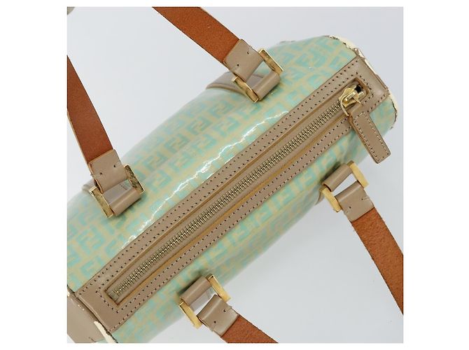Sac à main en toile Zucchino FENDI or vert clair Auth 144431 Doré - vue 6