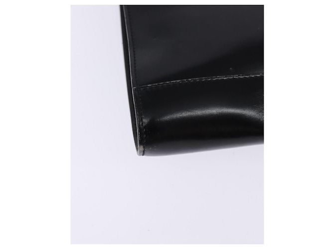 Céline Borsa a Spalla CELINE Circle in Pelle Nera e Oro Auth 145014 Nero D'oro - vista 17