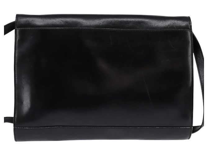 Céline Borsa a Spalla CELINE Circle in Pelle Nera e Oro Auth 145014 Nero D'oro - vista 2
