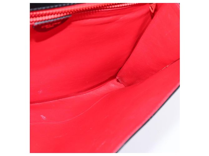 Céline Borsa a Spalla CELINE Circle in Pelle Nera e Oro Auth 145014 Nero D'oro - vista 20