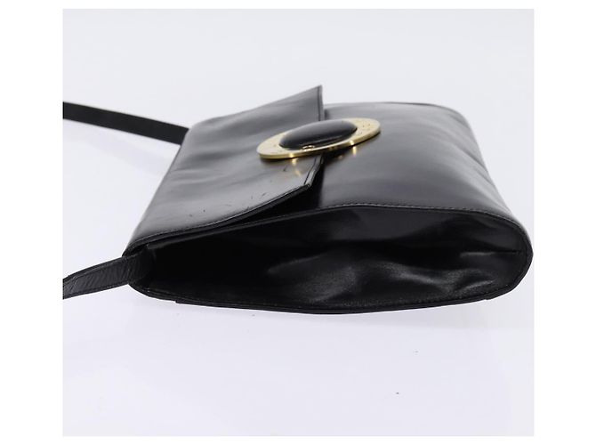 Céline Borsa a Spalla CELINE Circle in Pelle Nera e Oro Auth 145014 Nero D'oro - vista 3