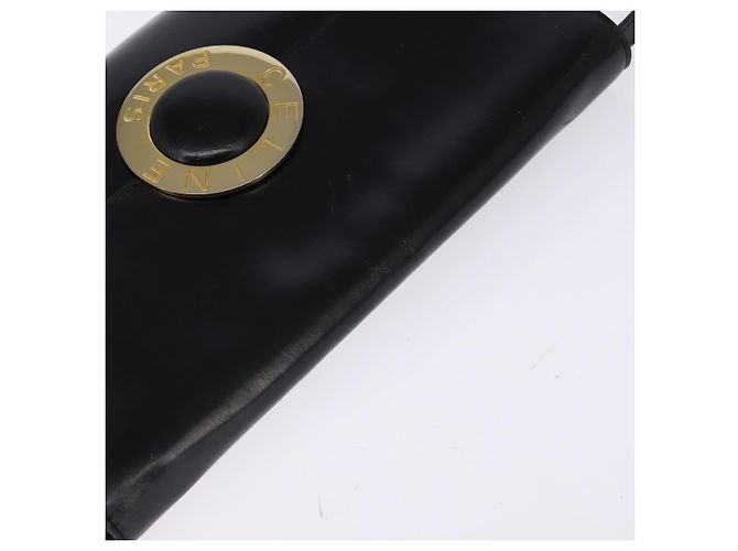 Céline Borsa a Spalla CELINE Circle in Pelle Nera e Oro Auth 145014 Nero D'oro - vista 6