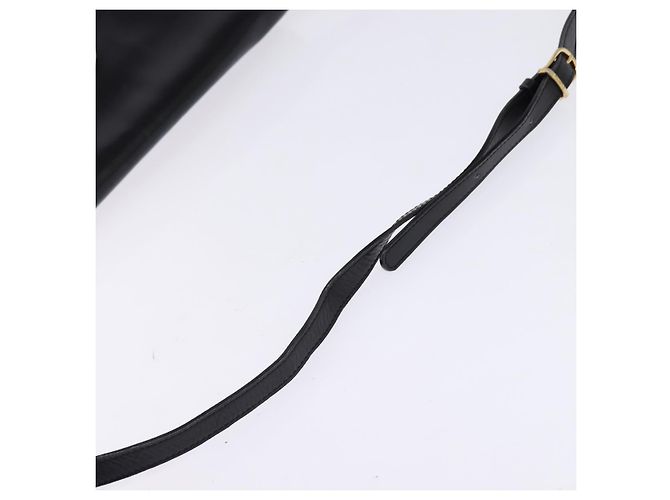 Céline Borsa a Spalla CELINE Circle in Pelle Nera e Oro Auth 145014 Nero D'oro - vista 7