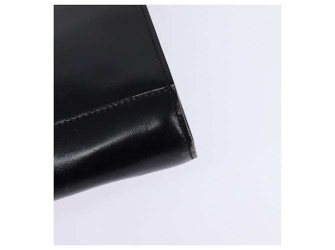 Céline Borsa a Spalla CELINE Circle in Pelle Nera e Oro Auth 145014 Nero D'oro - vista 8