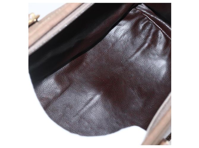 Borsa a mano FENDI in pelle marrone dorato Auth kk558 D'oro - vista 11
