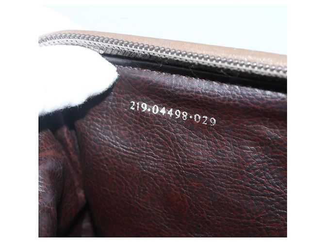 Borsa a mano FENDI in pelle marrone dorato Auth kk558 D'oro - vista 12