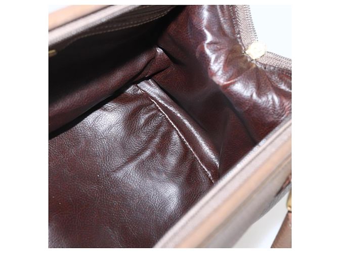 Borsa a mano FENDI in pelle marrone dorato Auth kk558 D'oro - vista 19