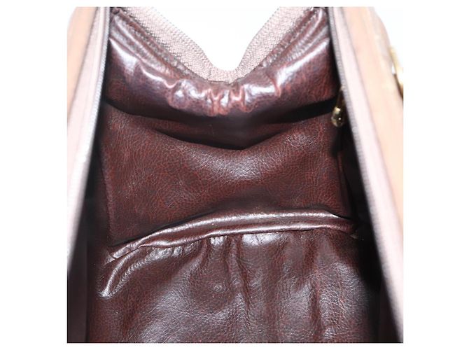 Borsa a mano FENDI in pelle marrone dorato Auth kk558 D'oro - vista 20