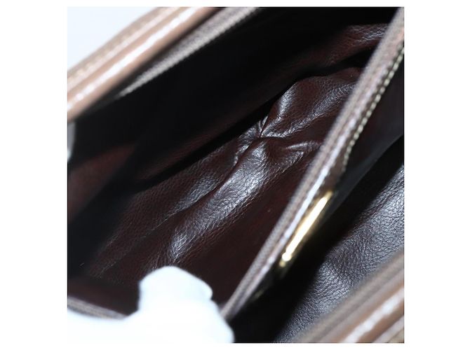 Borsa a mano FENDI in pelle marrone dorato Auth kk558 D'oro - vista 21