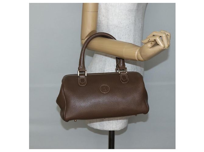 Borsa a mano FENDI in pelle marrone dorato Auth kk558 D'oro - vista 22