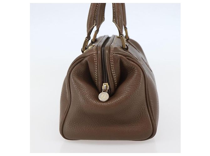 Borsa a mano FENDI in pelle marrone dorato Auth kk558 D'oro - vista 3