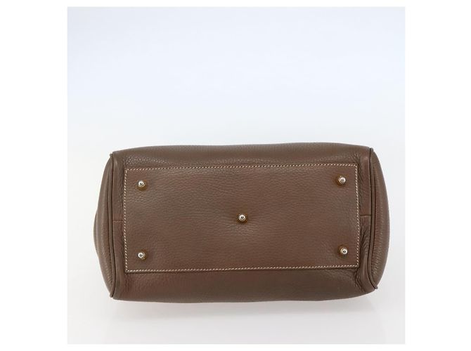 Borsa a mano FENDI in pelle marrone dorato Auth kk558 D'oro - vista 5