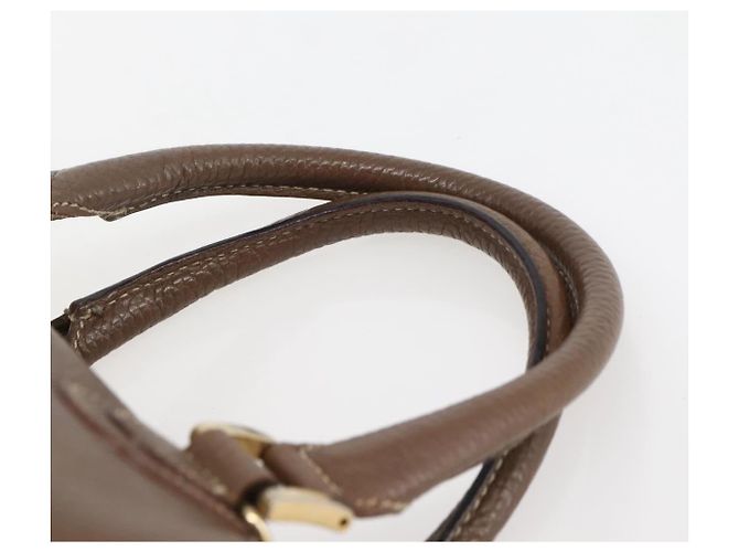 Borsa a mano FENDI in pelle marrone dorato Auth kk558 D'oro - vista 8