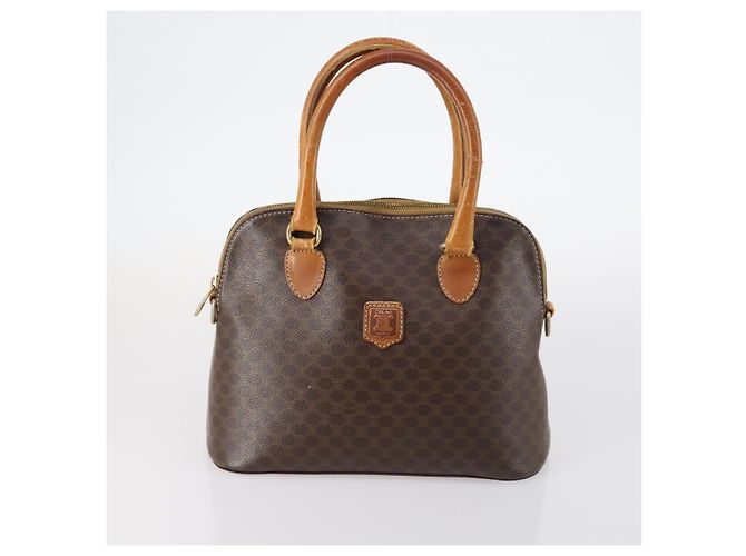 Céline Borsa a mano CELINE in tela nylon PVC 6 pezzi marrone blu navy verde Auth bs29710 - vista 27