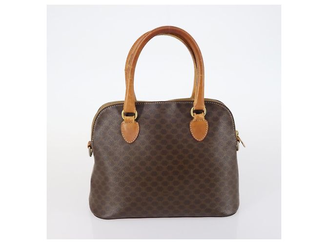 Céline Borsa a mano CELINE in tela nylon PVC 6 pezzi marrone blu navy verde Auth bs29710 - vista 28