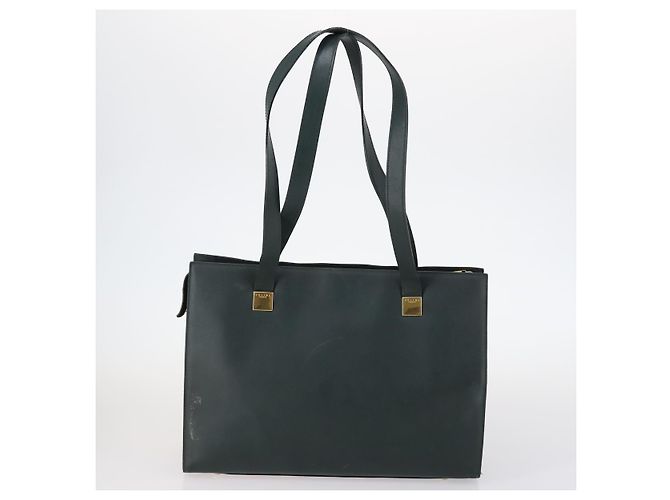 Céline Borsa a mano CELINE in tela nylon PVC 6 pezzi marrone blu navy verde Auth bs29710 - vista 3