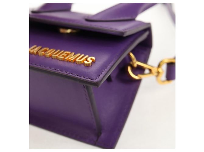 Mini borsa a mano in pelle 2 in 1 Jacquemus viola oro Auth 128506M D'oro Porpora - vista 10