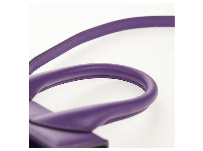 Mini borsa a mano in pelle 2 in 1 Jacquemus viola oro Auth 128506M D'oro Porpora - vista 14