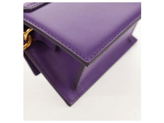Mini borsa a mano in pelle 2 in 1 Jacquemus viola oro Auth 128506M D'oro Porpora - vista 17