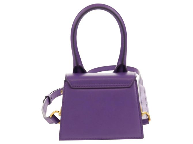 Mini borsa a mano in pelle 2 in 1 Jacquemus viola oro Auth 128506M D'oro Porpora - vista 2