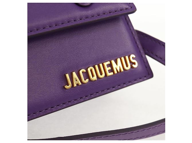 Mini borsa a mano in pelle 2 in 1 Jacquemus viola oro Auth 128506M D'oro Porpora - vista 20