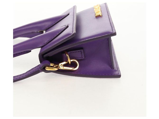 Mini borsa a mano in pelle 2 in 1 Jacquemus viola oro Auth 128506M D'oro Porpora - vista 3