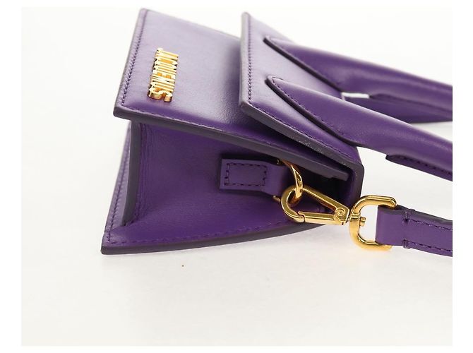 Mini borsa a mano in pelle 2 in 1 Jacquemus viola oro Auth 128506M D'oro Porpora - vista 4