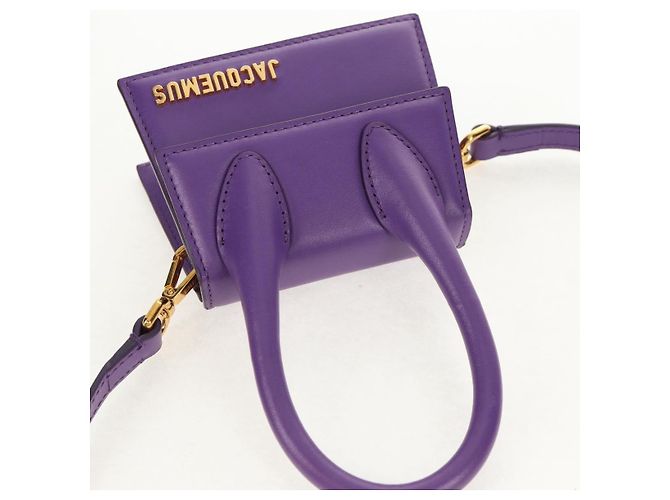 Mini borsa a mano in pelle 2 in 1 Jacquemus viola oro Auth 128506M D'oro Porpora - vista 6
