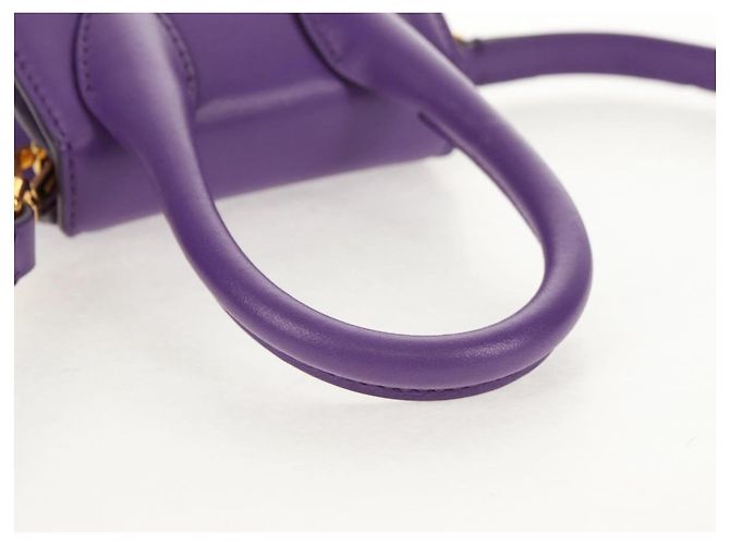 Mini borsa a mano in pelle 2 in 1 Jacquemus viola oro Auth 128506M D'oro Porpora - vista 7